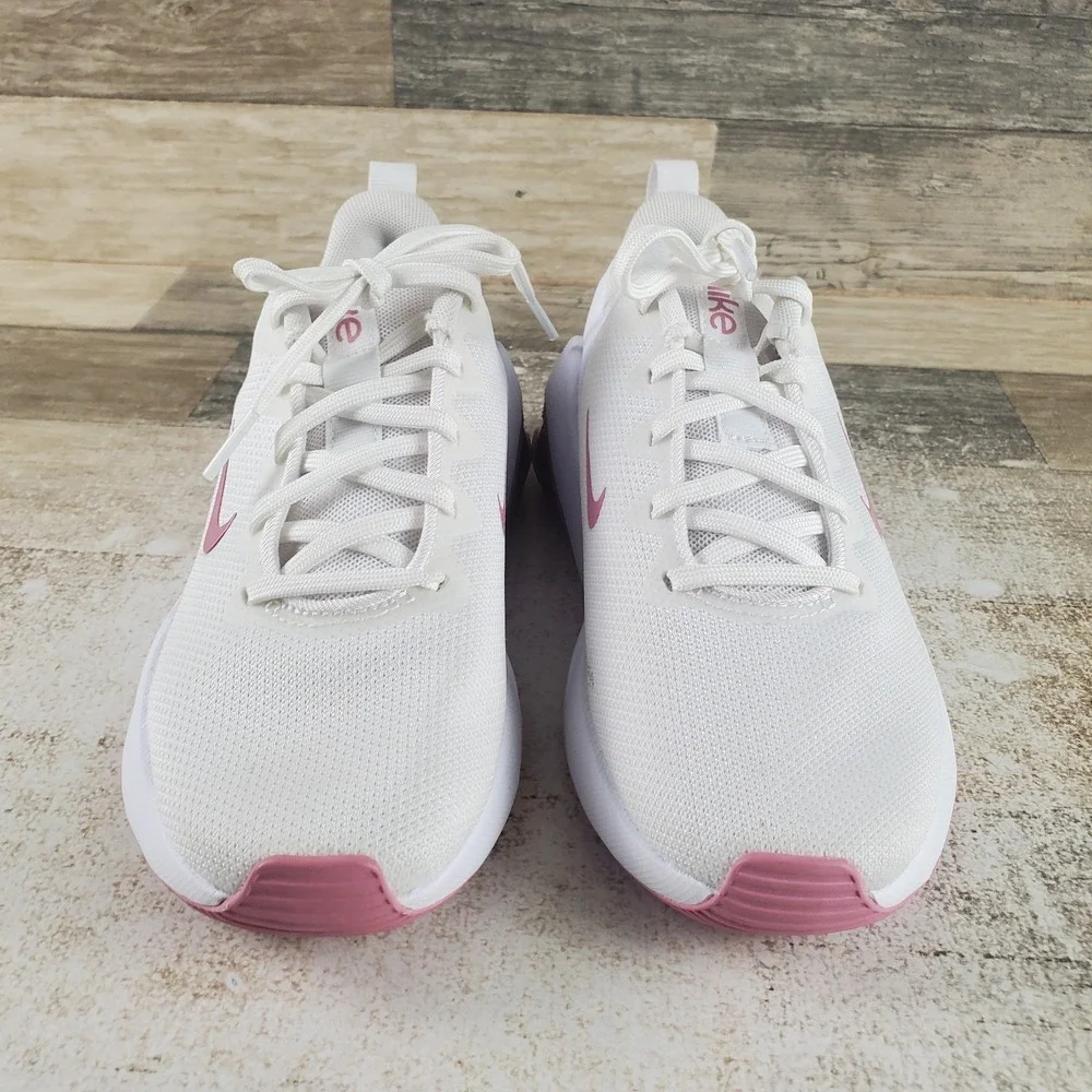 Nike Air Zoom Bella 7 Womens Shoes Sz 6 Training White Pink Lace-Up Sneakers